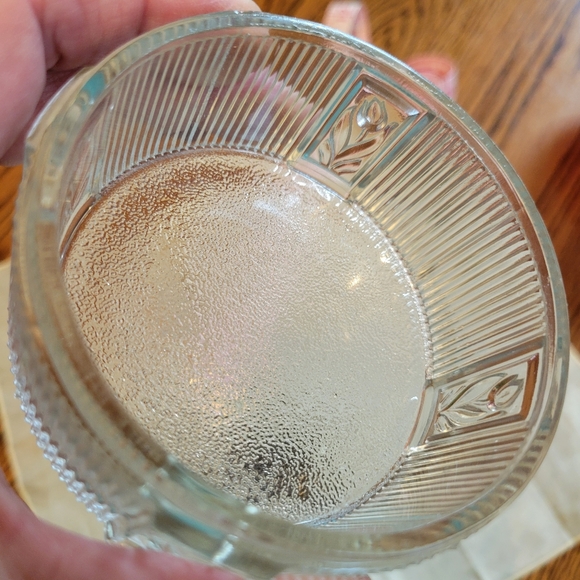 Art Deco Powder Jar Vintage Dresser Jar Trinket Dish Floral Tulip ~ Pretty! - Picture 12 of 16